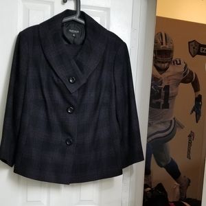 Purple and black suit